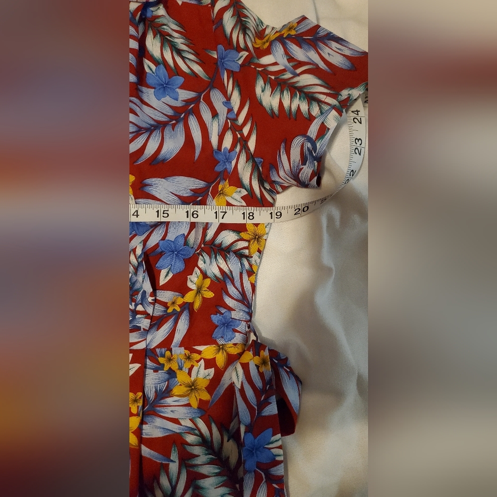 Royal Monk Tropical Shirt Waist Dress L Unique Vintage - Picture 6 of 11